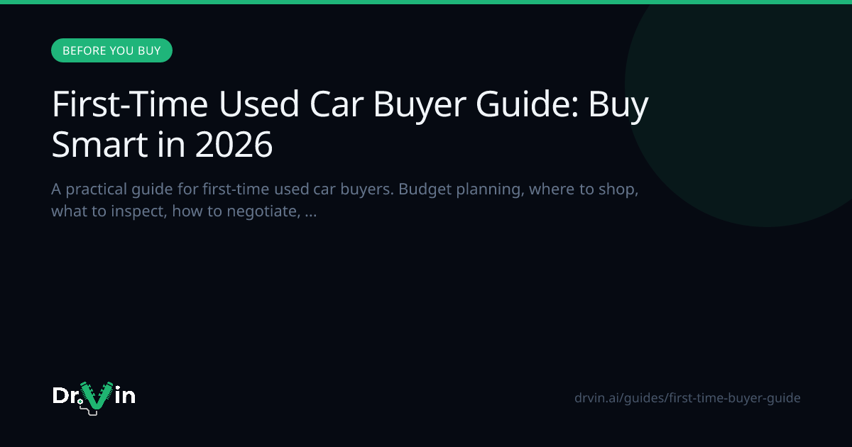 First-Time Used Car Buyer Guide: Buy Smart in 2026 Dr. Vin